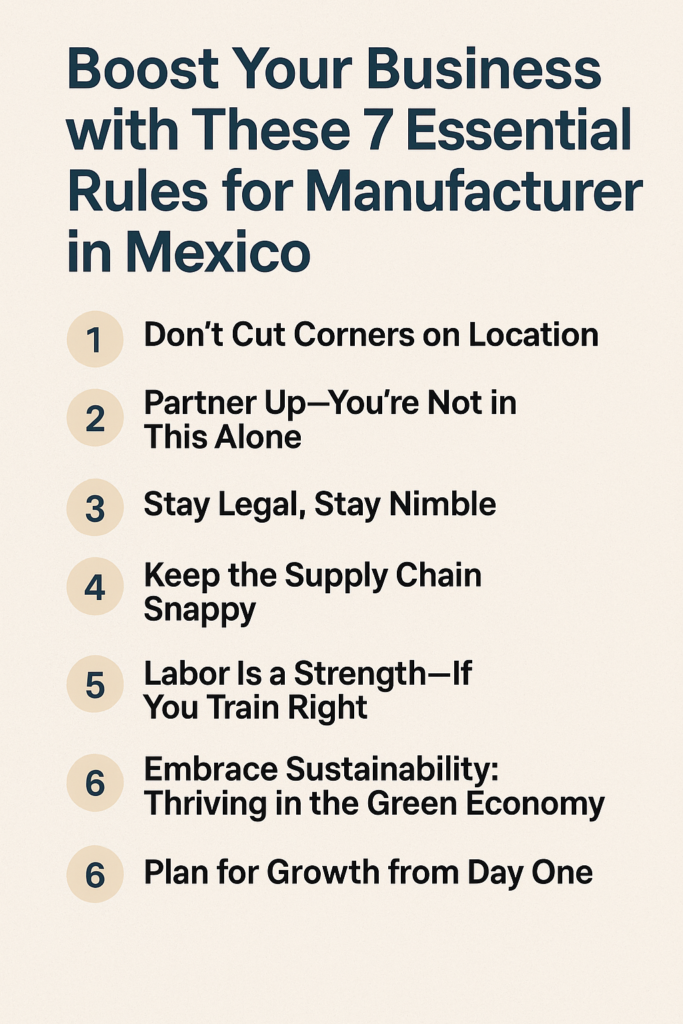 7 Essential Rules for Manufacturers in Mexico