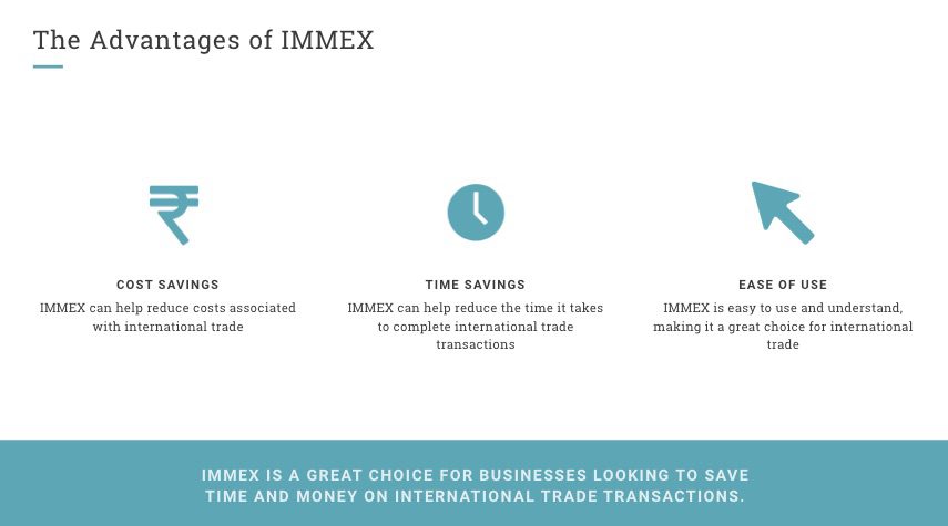The advantages of IMMEX