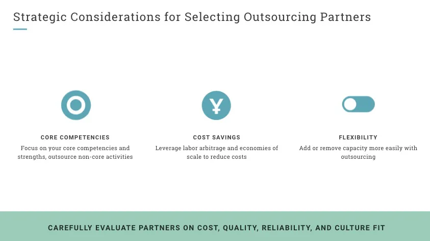 Exploring Strategic Considerations for Selecting Outsourcing Partners