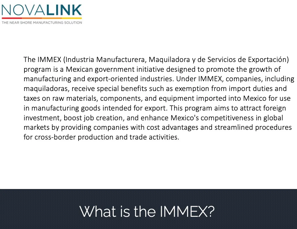 Understanding the Maquiladora Program in Mexico: What is the IMMEX?