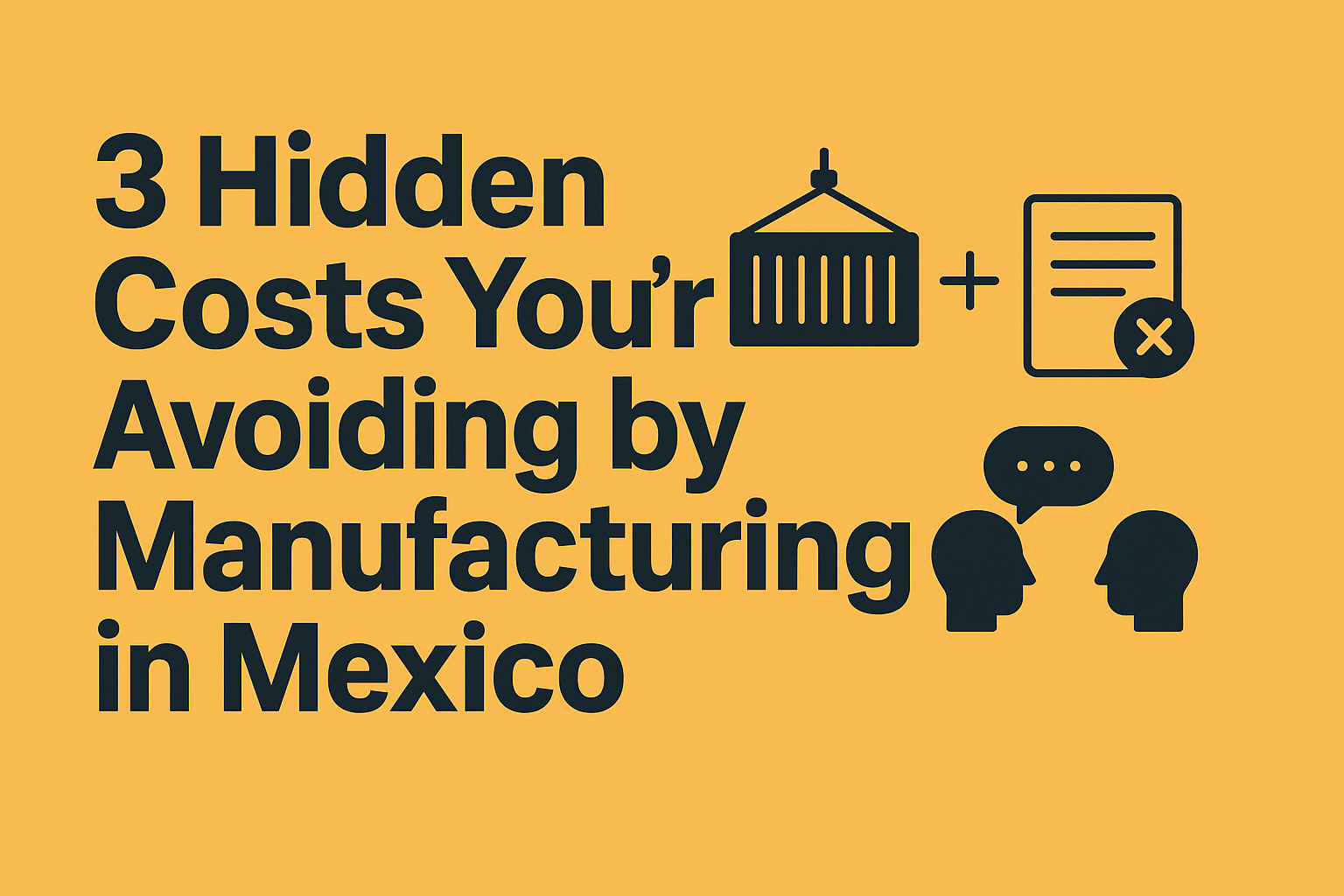 3 Hidden Costs You're Avoiding by Manufacturing in Mexico